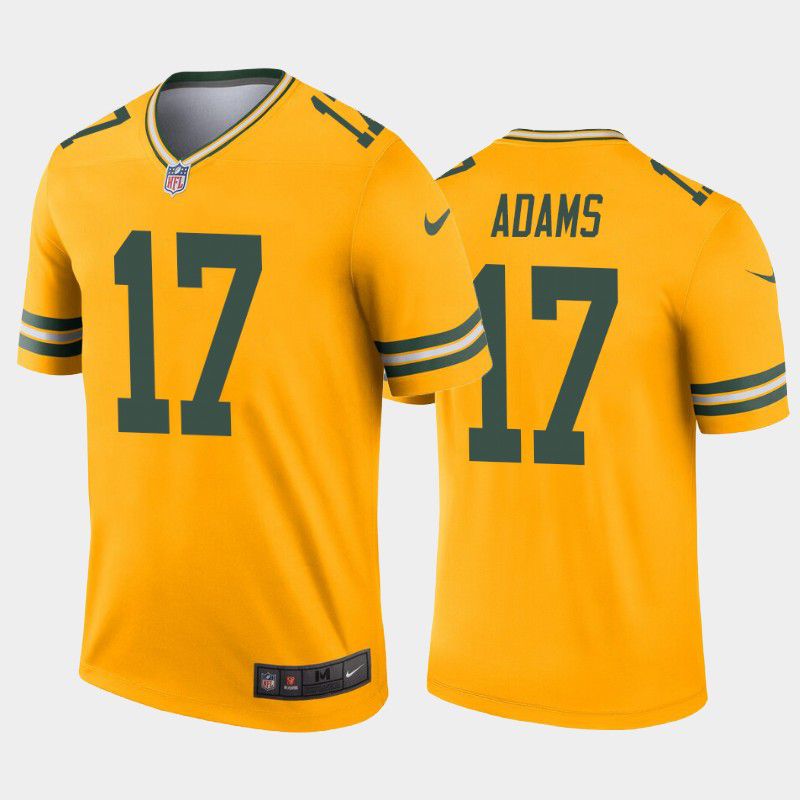 Men Green Bay Packers #17 Davante Adams Nike Yellow Inverted Legend NFL Jersey->green bay packers->NFL Jersey